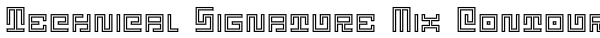 Technical Signature Mix Contour Font