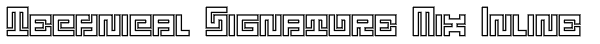 Technical Signature Mix Inline Font