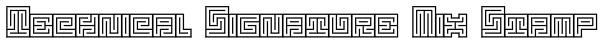 Technical Signature Mix Stamp Font