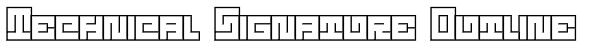 Technical Signature Outline Font