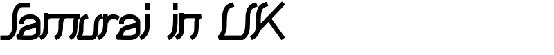 Samurai in UK Font