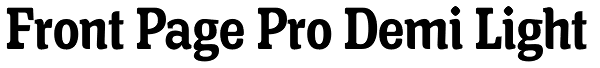 Front Page Pro Demi Light Font