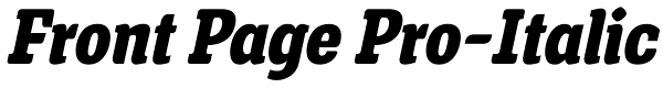 Front Page Pro-Italic Font
