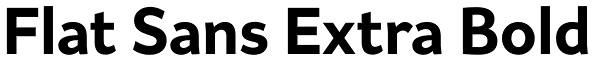 Flat Sans Extra Bold Font