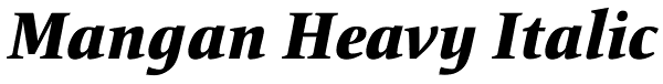 Mangan Heavy Italic Font