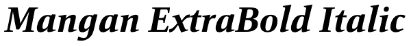 Mangan ExtraBold Italic Font