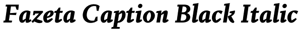 Fazeta Caption Black Italic Font