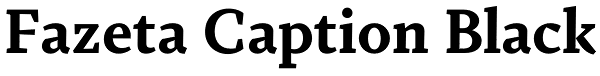Fazeta Caption Black Font