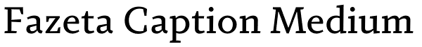 Fazeta Caption Medium Font