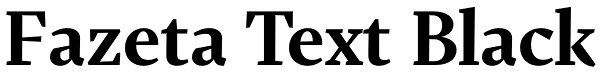 Fazeta Text Black Font