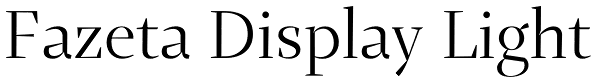 Fazeta Display Light Font