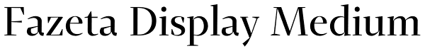 Fazeta Display Medium Font