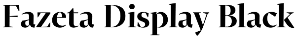 Fazeta Display Black Font