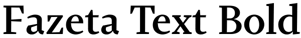 Fazeta Text Bold Font