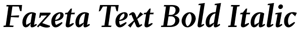 Fazeta Text Bold Italic Font