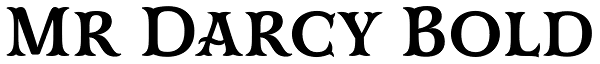 Mr Darcy Bold Font
