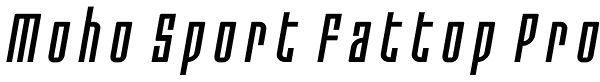 Moho Sport Fattop Pro Font
