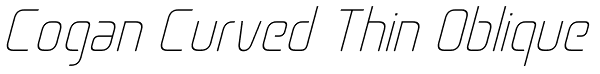 Cogan Curved Thin Oblique Font