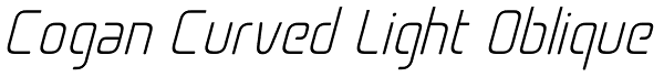 Cogan Curved Light Oblique Font