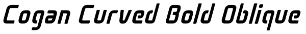 Cogan Curved Bold Oblique Font