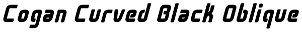 Cogan Curved Black Oblique Font