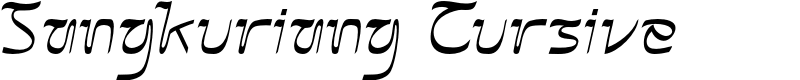 Sangkuriang Cursive Font