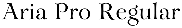 Aria Pro Regular Font
