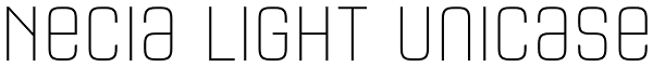 Necia Light Unicase Font