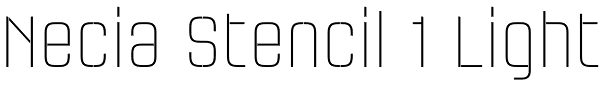 Necia Stencil 1 Light Font