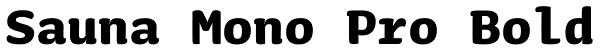 Sauna Mono Pro Bold Font