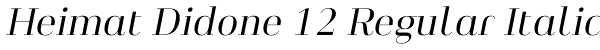 Heimat Didone 12 Regular Italic Font