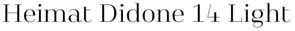 Heimat Didone 14 Light Font