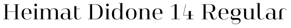 Heimat Didone 14 Regular Font