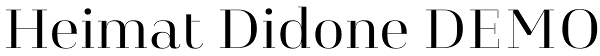 Heimat Didone DEMO Font