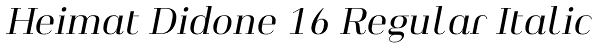 Heimat Didone 16 Regular Italic Font
