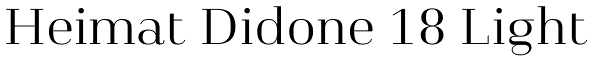 Heimat Didone 18 Light Font