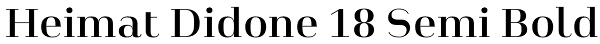 Heimat Didone 18 Semi Bold Font