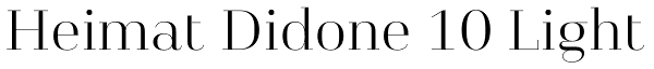 Heimat Didone 10 Light Font