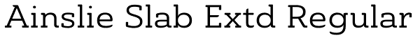 Ainslie Slab Extd Regular Font