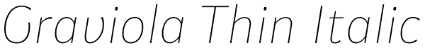 Graviola Thin Italic Font