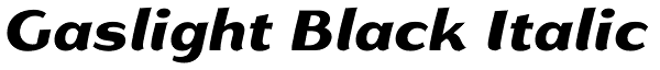 Gaslight Black Italic Font