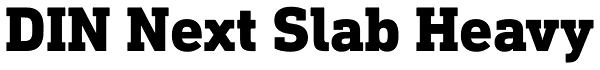 DIN Next Slab Heavy Font