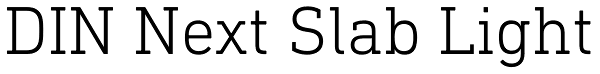 DIN Next Slab Light Font