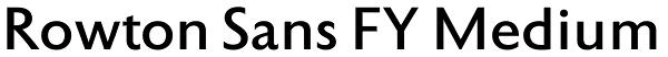 Rowton Sans FY Medium Font