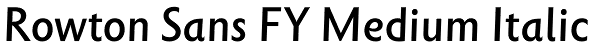 Rowton Sans FY Medium Italic Font