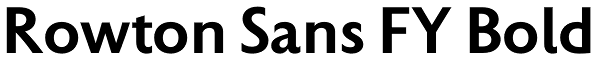 Rowton Sans FY Bold Font
