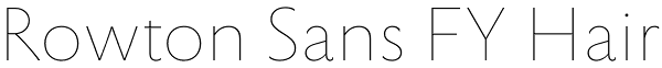 Rowton Sans FY Hair Font