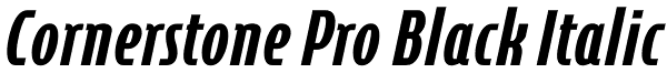 Cornerstone Pro Black Italic Font