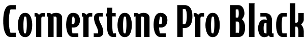 Cornerstone Pro Black Font