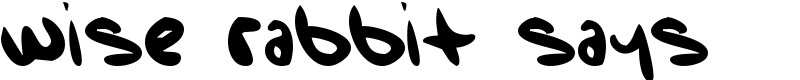Wise Rabbit Says Font